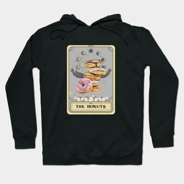 the Donuts Tarot Card, Donuts Lover Hoodie by AlquimiaDesign